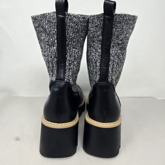 DV Dolce Vita Women's Vionie Soft Ankle Winter Boots Sz 9.5 Knit & Faux Leather - Picture 4 of 10